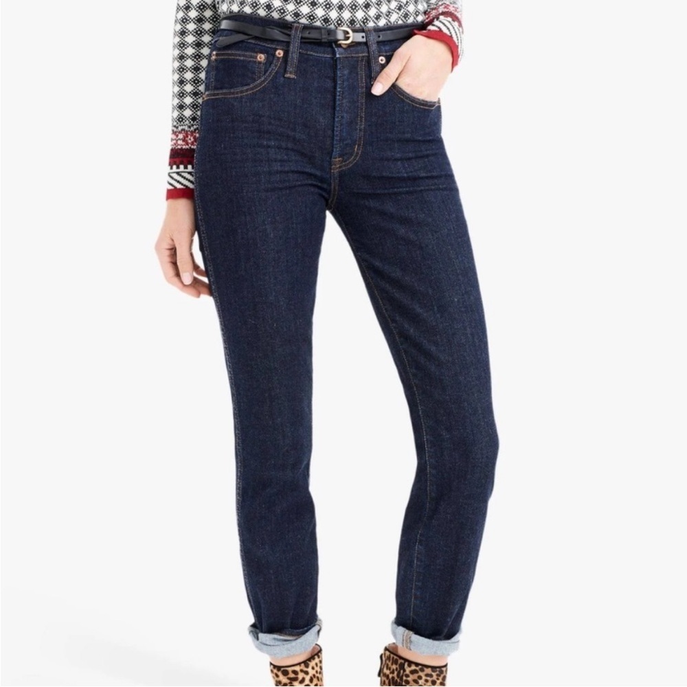 Like New J. Crew Vintage Slim Straight Jeans Resin Wash Size 33 Retail $128.00